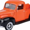 Motormax - Orange 1940 Ford Pickup Timeless Legends Collection 1/18th Scale Die-Cast Vehicle Replica