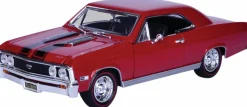 Motormax - Red 1967 Chevelle SS 396 Timeless Legends Collection 1/18th Scale Die-Cast Vehicle Replica