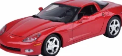 Motormax - Red 2005 Corvette C6 Timeless Legends Collection 1/24th Scale Die-Cast Vehicle Replica