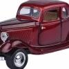 Motormax - Red 1934 Ford Coupe (Hardtop) Timeless Legends Collection 1/24th Scale Die-Cast Vehicle Replica