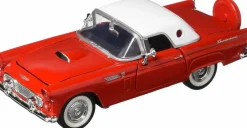 Motormax - Red 1956 Ford Thunderbird (Hardtop) Timeless Legends Collection 1/24th Scale Die-Cast Vehicle Replica