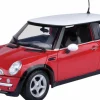 Motormax - Red Mini Cooper Timeless Legends Collection 1/18th Scale Die-Cast Vehicle Replica
