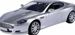Motormax - Silver Aston Martin DB9 Timeless Legends Collection 1/18th Scale Die-Cast Vehicle Replica
