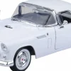 Motormax - White 1956 Ford Thunderbird (Hard Top) Timeless Legends Collection 1/18th Scale Die-Cast Vehicle Replica