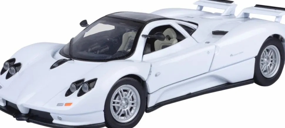 Motormax - White Pagani Zonda C12 Timeless Legends Collection 1/24th Scale Die-Cast Vehicle Replica