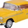Motormax - Yellow 1955 Chevy Bel Air (Convertible) Timeless Legends Collection 1/18th Scale Die-Cast Vehicle Replica