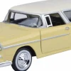 Motormax - Yellow 1955 Chevy Bel Air Nomad Timeless Legends Collection 1/24th Scale Die-Cast Vehicle Replica