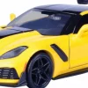 Motormax - Yellow 2019 Corvette ZR1 Timeless Legends Collection 1/24th Scale Die-Cast Vehicle Replica