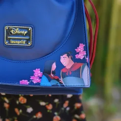 Mulan (1998) - Mulan Castle 7” Faux Leather Cinch Sack Crossbody Bag