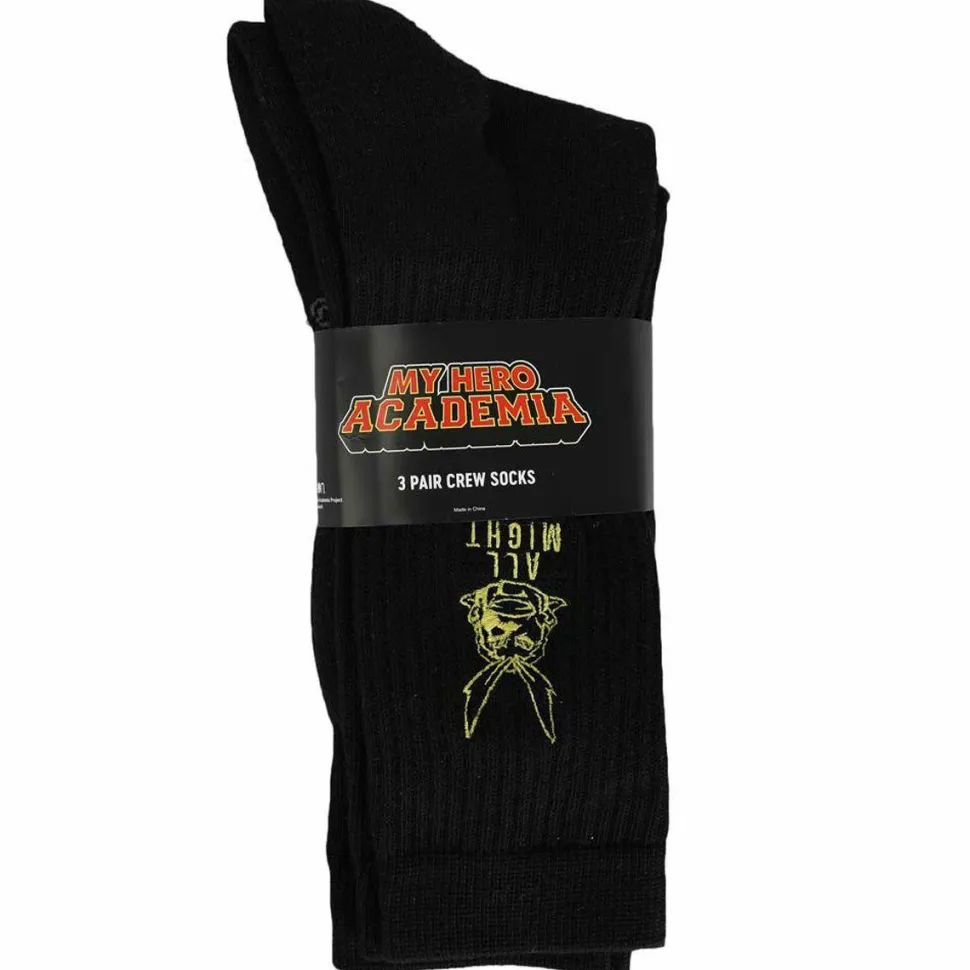 My Hero Academia - Embroidered Crew Socks 3-Pack (One Size)