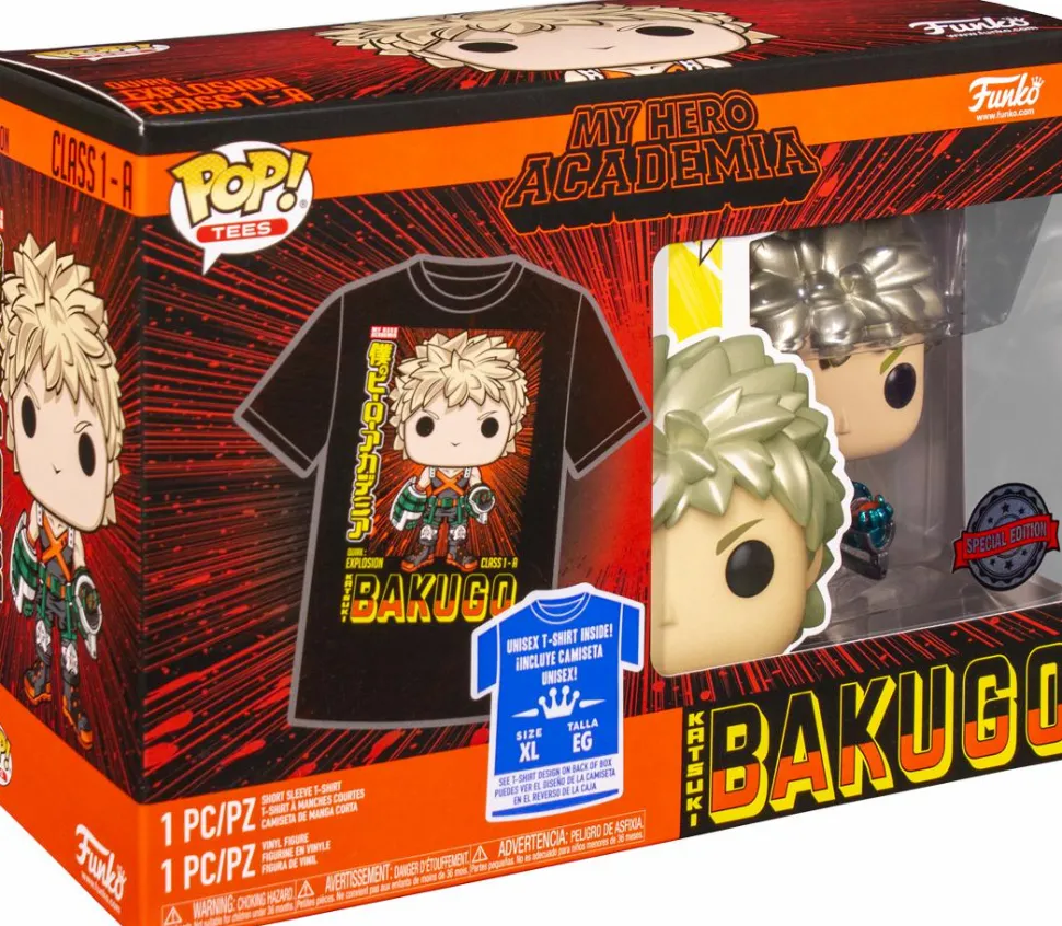 My Hero Academia - Katsuki Bakugo Pop! Vinyl Figure & T-Shirt Box Set