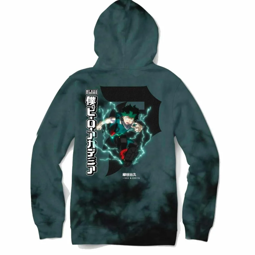 My Hero Academia - MHA x Primitive Dirty P Izuku Midoriya Tie Dye Green Sweatshirt Hoodie