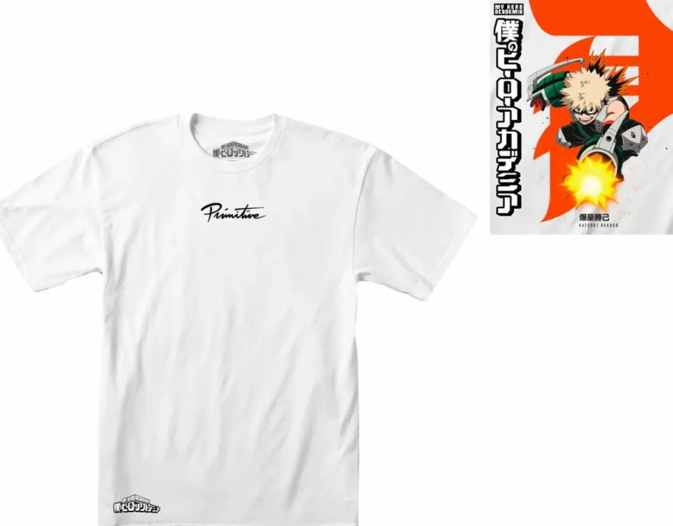 My Hero Academia - MHA x Primitive Dirty P Katsuki White T-Shirt