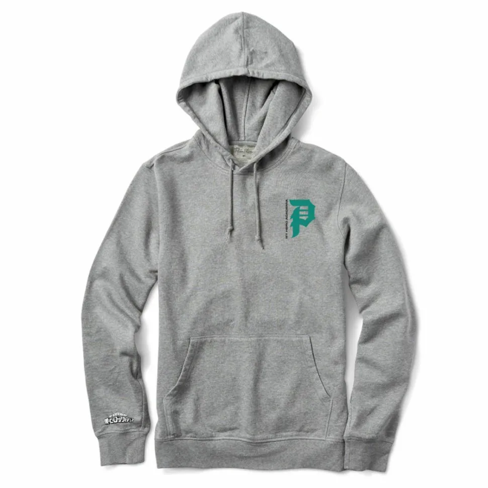 My Hero Academia - MHA x Primitive Full Cowl Heather Grey Sweatshirt Hoodie