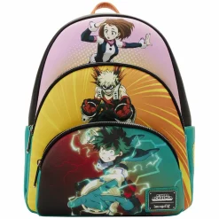 My Hero Academia - Triple Pocket Scene 12” Faux Leather Mini Backpack