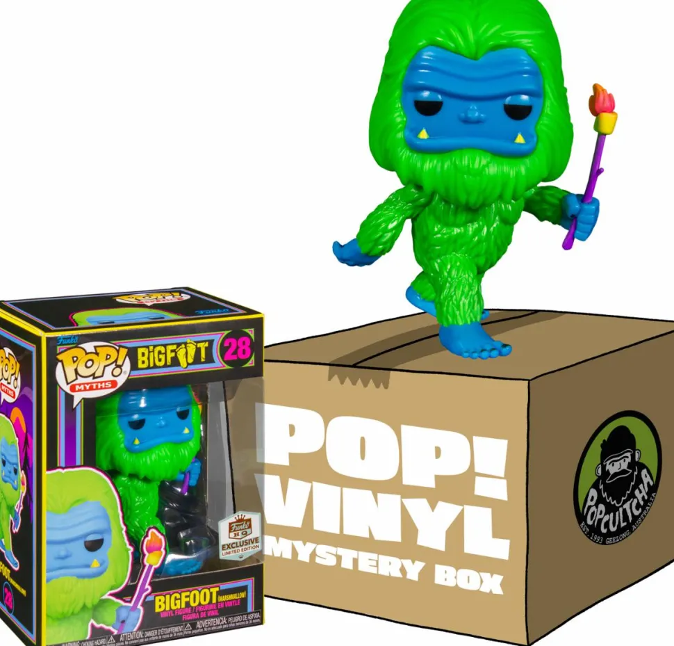 Myths - Bigfoot with Marshmallow Blacklight Mystery Box (Includes Bigfoot & 3 Mystery Blacklight Pop! Vinyl Figures)
