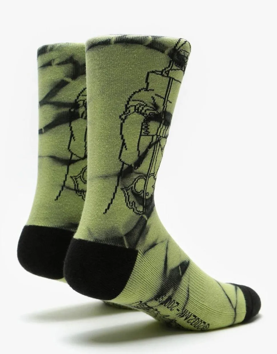 Naruto - Naruto x Primitive Kakuzu Washed Green Crew Socks (One Size)