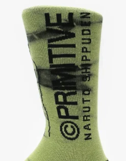 Naruto - Naruto x Primitive Kakuzu Washed Green Crew Socks (One Size)