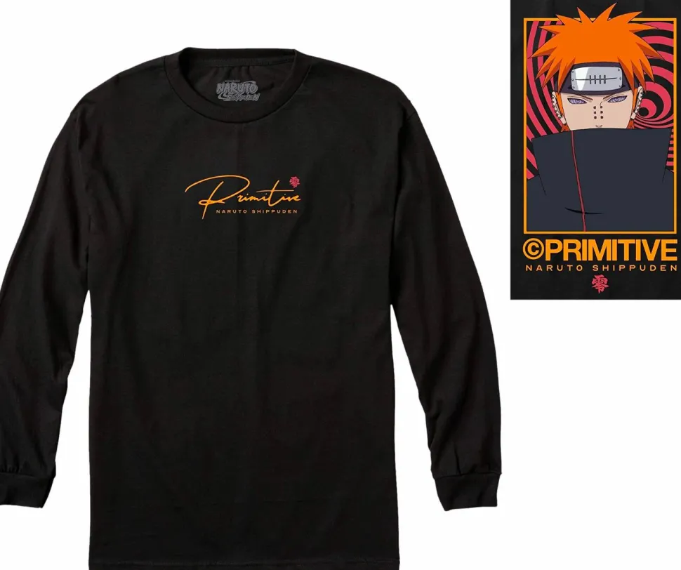 Naruto - Naruto x Primitive Know Pain Black Long Sleeve T-Shirt