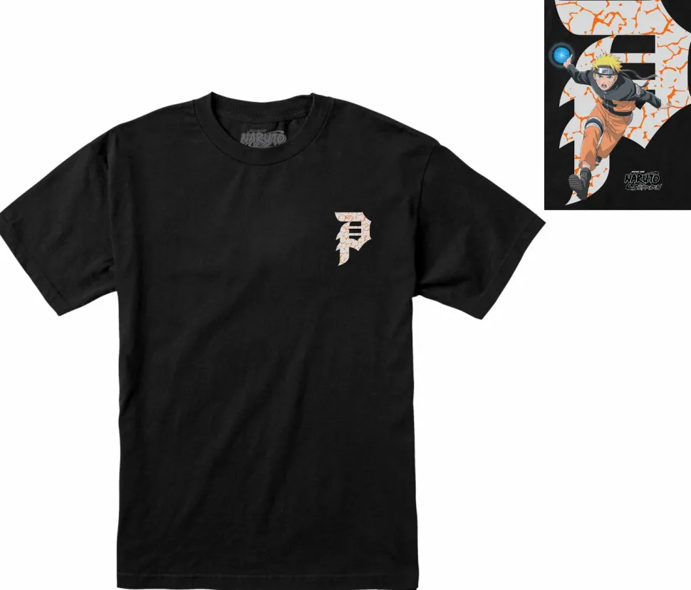 Naruto - Naruto x Primitive Naruto Uzumaki Dirty P Black T-Shirt