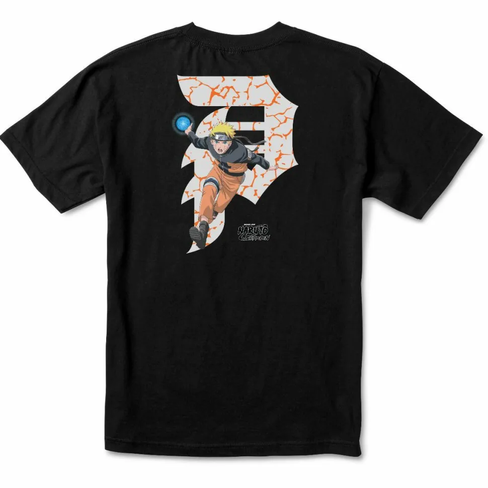 Naruto - Naruto x Primitive Naruto Uzumaki Dirty P Black T-Shirt