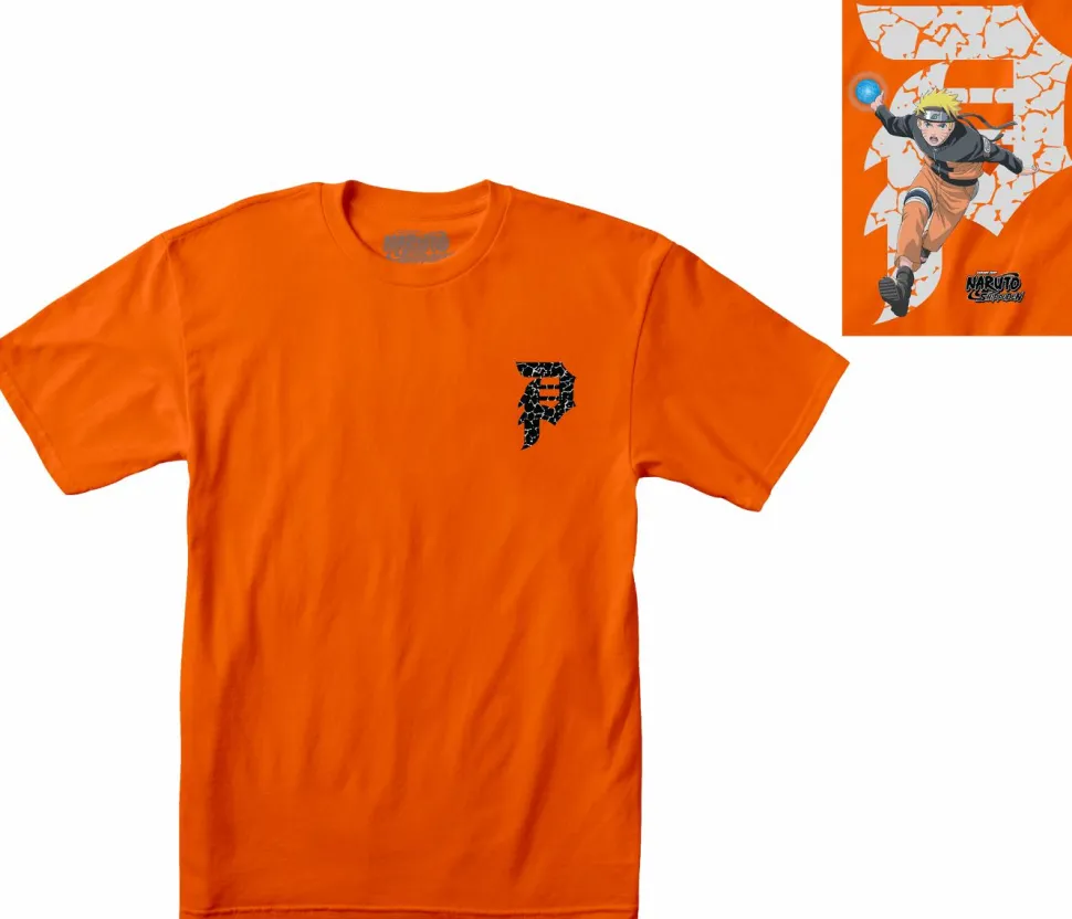 Naruto - Naruto x Primitive Naruto Uzumaki Dirty P Orange T-Shirt