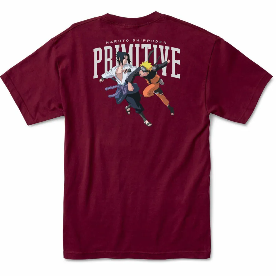 Naruto - Naruto x Primitive Versus Burgundy T-Shirt