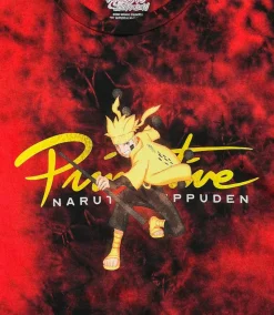 Naruto - Naruto x Primitive Nuevo Kurama Washed Cardinal T-Shirt