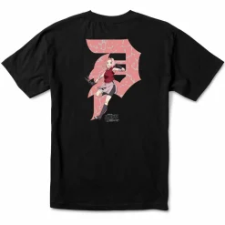 Naruto - Naruto x Primitive Sakura Uchiha Dirty P Black T-Shirt
