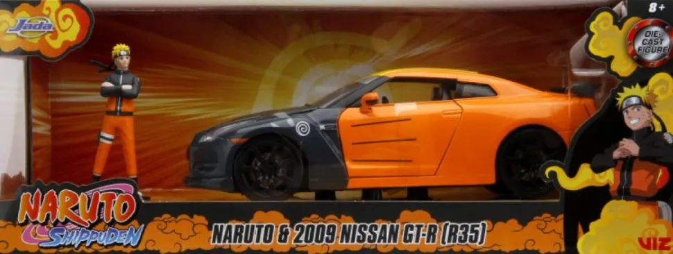 Naruto: Shippuden - Naruto & 2009 Nissan GT-R (R35) 1/24th Scale Die-Cast Vehicle Replica