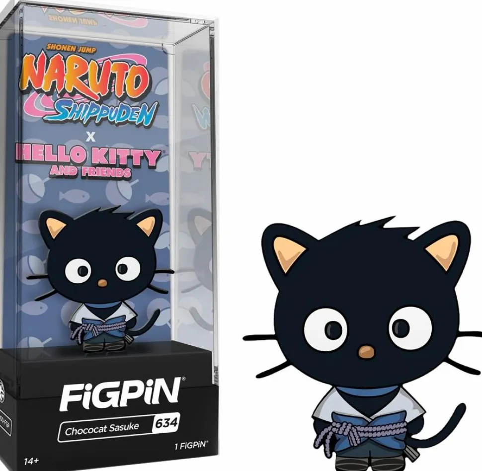 Naruto Shippuden x Hello Kitty - Chococat Sasuke FigPin Enamel Pin