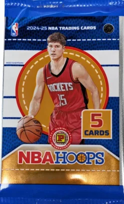 NBA Basketball - 2024/25 Panini Hoops Basketball Trading Cards International Gravity Feed Pack (5 Cards)