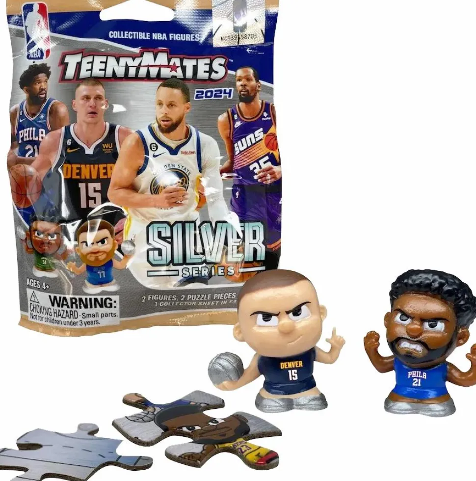NBA Basketball - 2024 TeenyMates Silver Series Collectible Blind Bag Figure (Single Unit)
