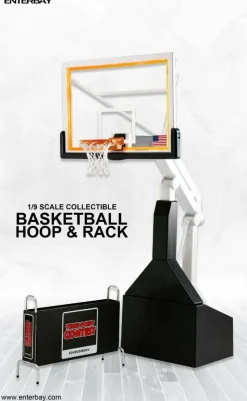NBA Basketball - Basketball Hoop and Rack 1/9th Scale Enterbay Action Figure Accessory