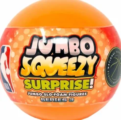NBA Basketball - Jumbo SqueezyMates Surprise Series 4 Blind Box Capsule Slo-Foam Figure (Display of 18)