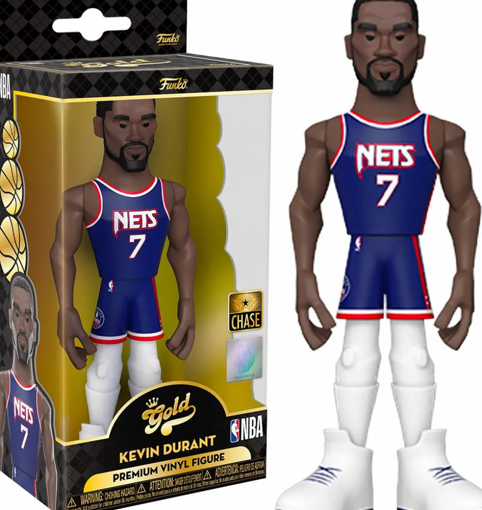 NBA Basketball - Kevin Durant Brooklyn Nets 2021 Championship Edition Jersey 5" Gold Premium Vinyl Figure