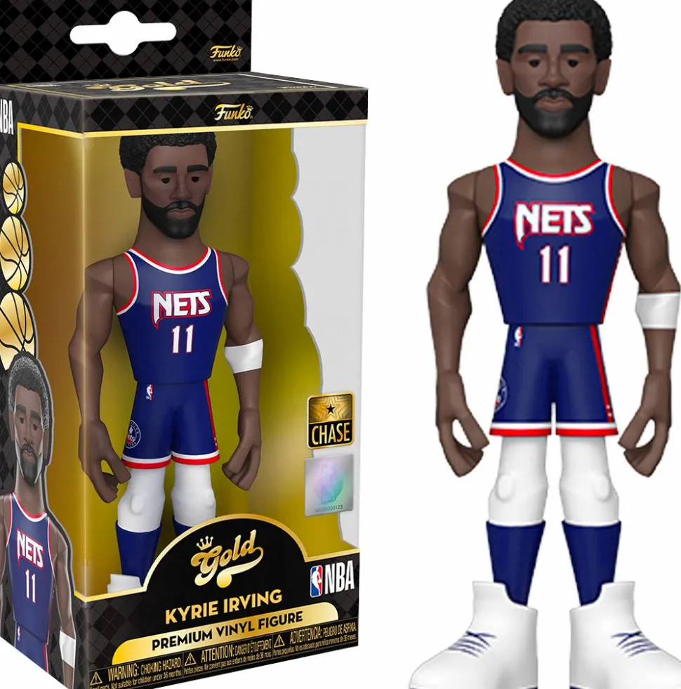 NBA Basketball - Kyrie Irving Brooklyn Nets 2021 Championship Edition Jersey 5" Gold Premium Vinyl Figure