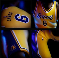 NBA Basketball - LeBron James Los Angeles Lakers (Gold Jersey) smAll-Stars 12