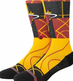 NBA Basketball - NBA Basketball x Stance Miami Heat Zone Crew Socks (One Size)