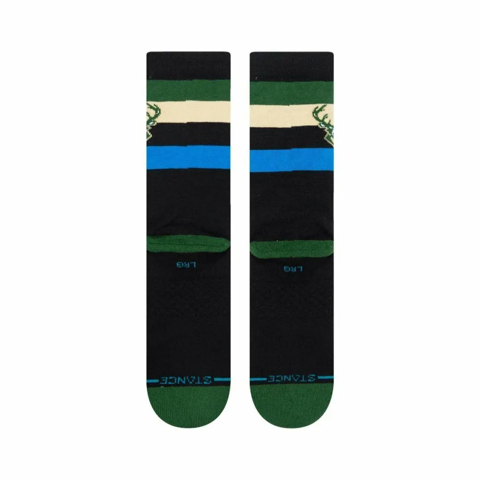 NBA Basketball - NBA Basketball x Stance Milwaukee Bucks Crew Socks (One Size)