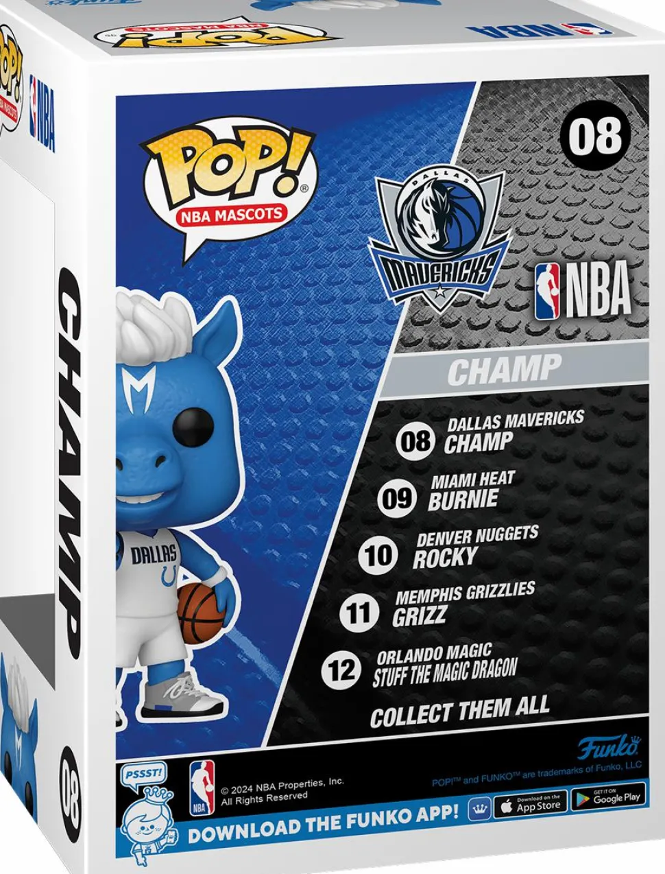 NBA: Mascots - Champ (Dallas Mavericks) Pop! Vinyl Figure