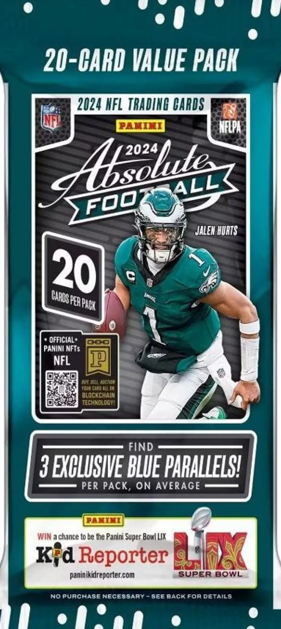 NFL Football - 2024 Panini Absolute Football Trading Cards Fat Pack Box (Display of 12)