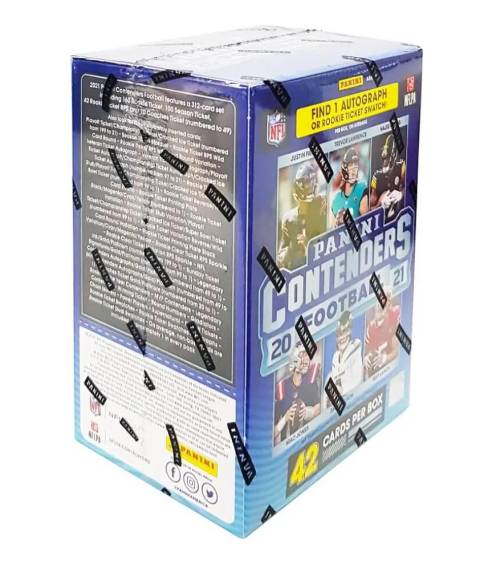NFL Football - 2020/21 Panini Contenders Football Trading Cards Hobby Blaster Box (6 Packs / 42 Cards)