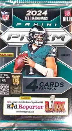 NFL Football - 2024 Panini Prizm Football Trading Cards Retail Pack (4 Cards)