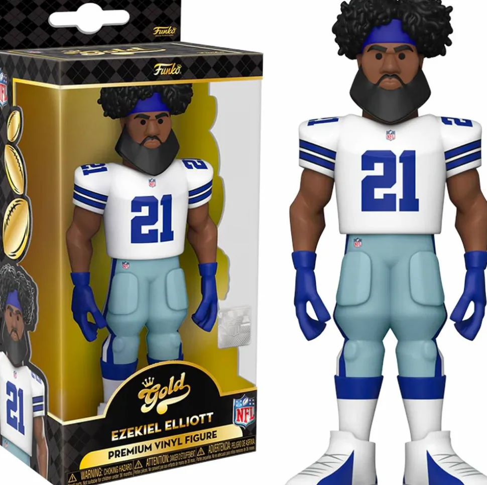 NFL: Football - Ezekiel Elliott Dallas Cowboys 5" Gold Premium Vinyl Figure