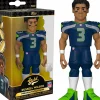 NFL Football - Russel Wilson Seattle Seahawks 5” Gold Premium Vinyl Figure