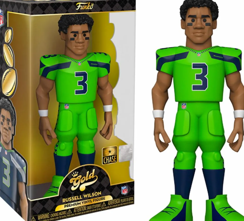 NFL Football - Russell Wilson Seattle Seahawks 12" Gold Premium Vinyl Figure