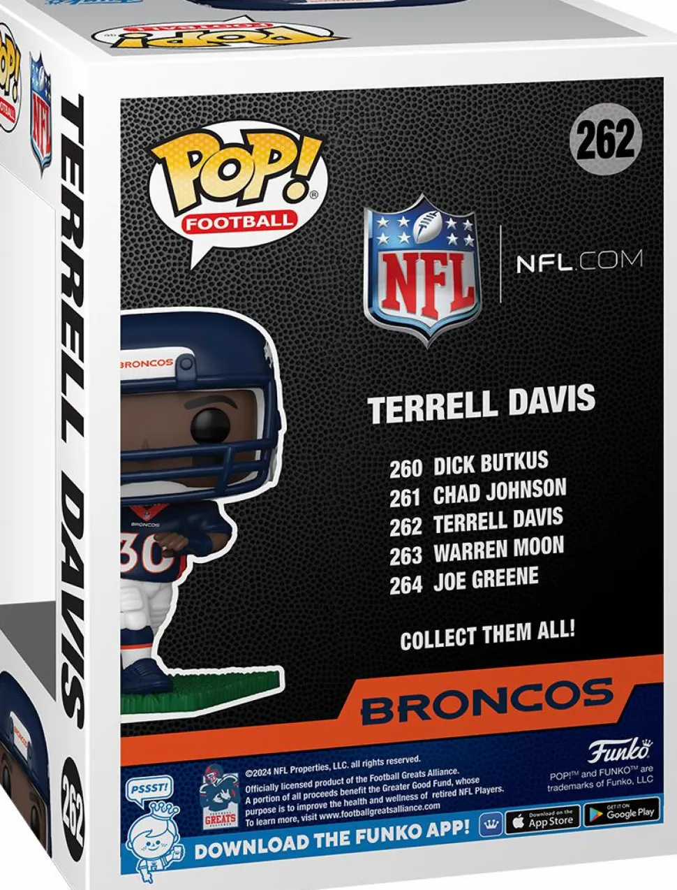 NFL Football - Terrell Davis Denver Broncos Pop! Vinyl Figures