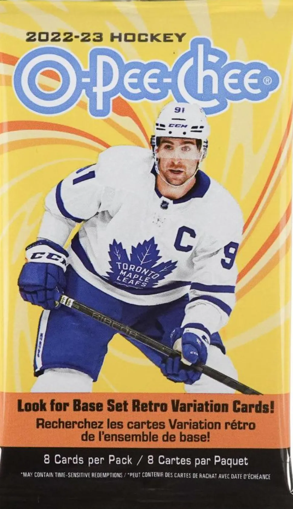 NHL Hockey - 2022/23 Upper Deck O-Pee-Chee Hockey Trading Cards Retail Pack (8 Cards)