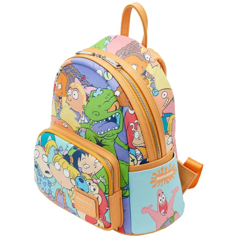 Nickelodeon - Nick 90s Color Block 10” Faux Leather Mini Backpack
